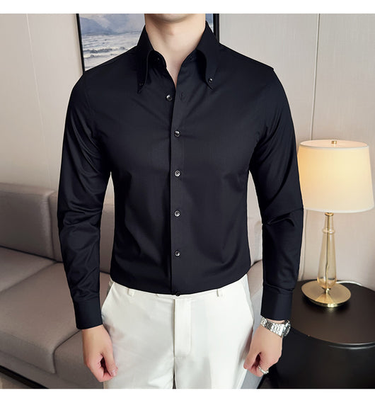 Camisa Manga Larga Talla Grande sin Planchado - Comodidad Profesional - Image 24