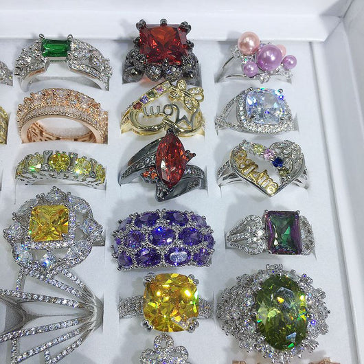 Anillo de Moda Exagerado con Microcristales - Diseño Europeo y Americano - Image 11