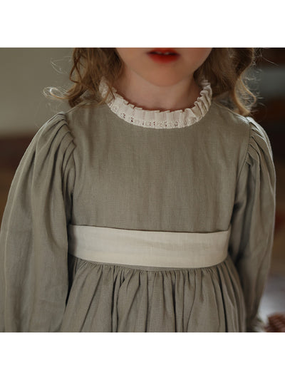 Vestido de Lino Puro con Encaje para Celebraciones - Image 9