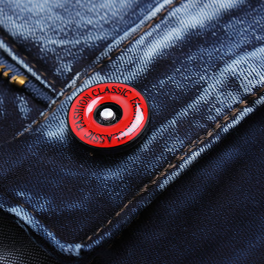 Pantalones Slim Casuales con Costura Elástica y Ajuste de Color - Image 9