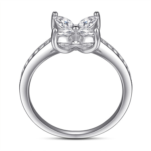 Anillo de Plata Esterlina 925 Gardenia con Circonita Ojo de Caballo para Mujer - Image 5