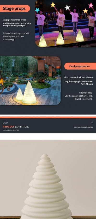 Lámpara LED Navideña Árbol Bambú con Diseño Infantil para Jardín - Image 12