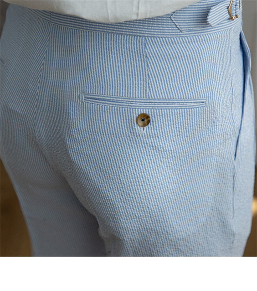 Traje Seersucker a Rayas Azules para Hombre - Image 13
