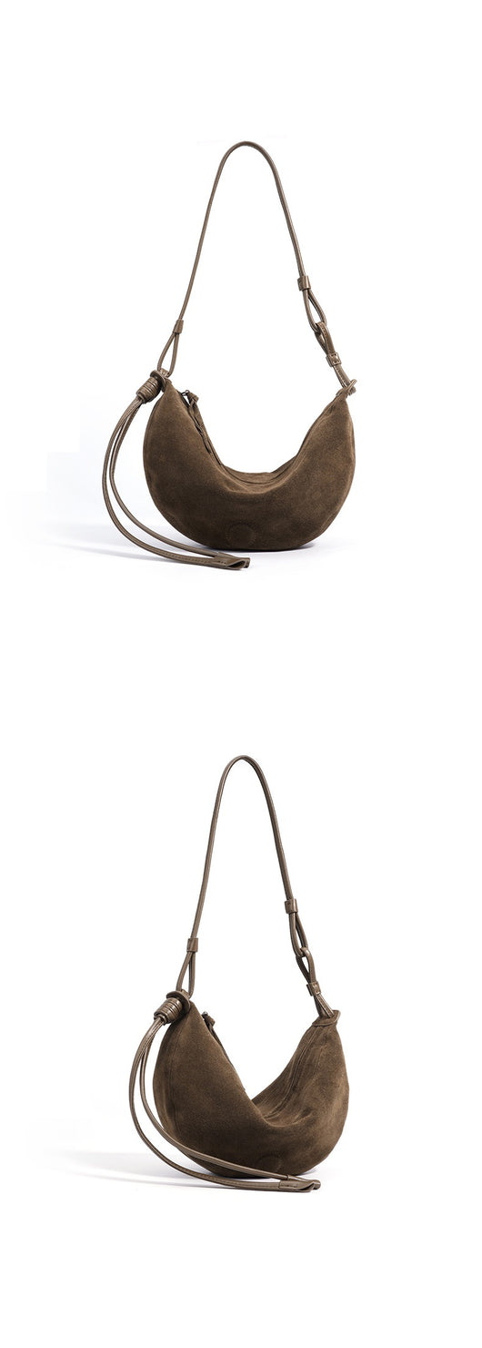 Bolso Bandolera Retro Media Luna en Cuero Oveja - Image 19