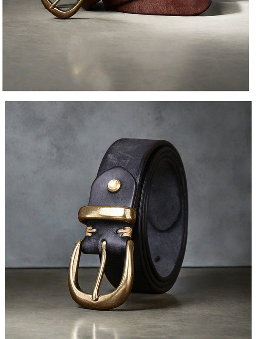 Cinturón de Cuero Genuino para Hombre - Casual y Resistente - Image 11
