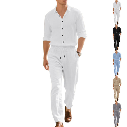 Conjunto de Dos Piezas: Camisa Suelta de Manga Larga y Pantalón Cómodo - Image 2