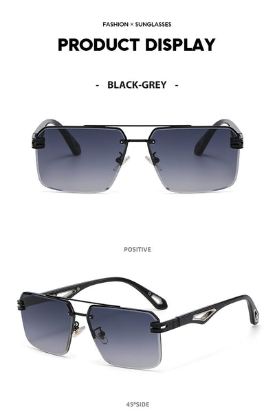 Gafas de Sol sin Marco con Puente Doble - Image 15