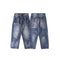 Jeans Rectos de Parche Trend Youth Clásico - Corte 9 Puntos