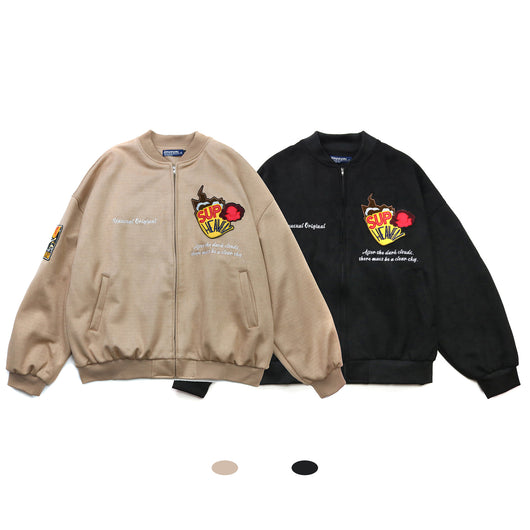 Chaqueta de Ante Minimalista Unisex - Estilo Contemporáneo