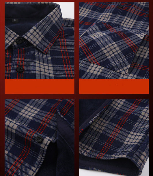 Camisa Abrigo Cuadros Cálida para Hombre - Estilo Casual Moderno - Image 25