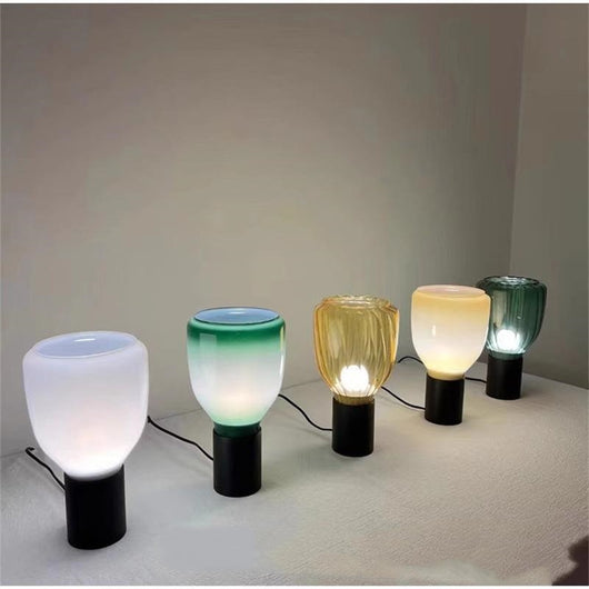 Lámpara de Mesita de Noche Cristal Multicolor Lujo para Dormitorio - Image 4
