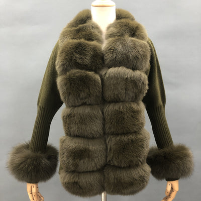 Cardigan Tejido para Mujer con Cuello de Zorro Desmontable - Otoño e Invierno - Image 8