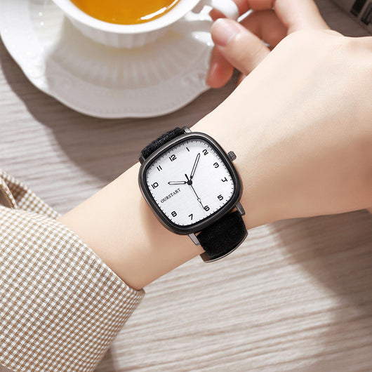 Reloj de Pulsera Digital Casual con Correa de Gamuza para Estudiantes