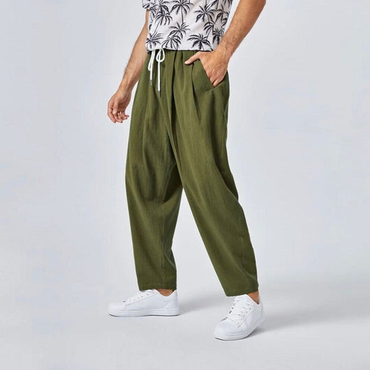 Pantalones de Lino Holgados Talla Grande para Hombre - Image 6