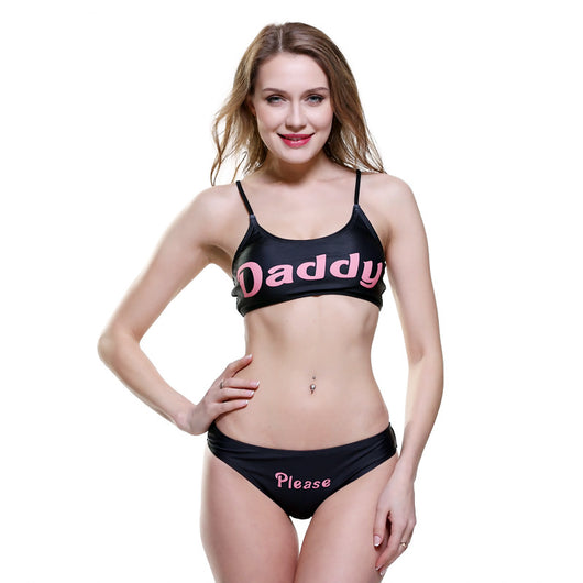 Conjunto Deportivo Mujer con Estampado de Letras y Tirantes Ajustados - Image 14