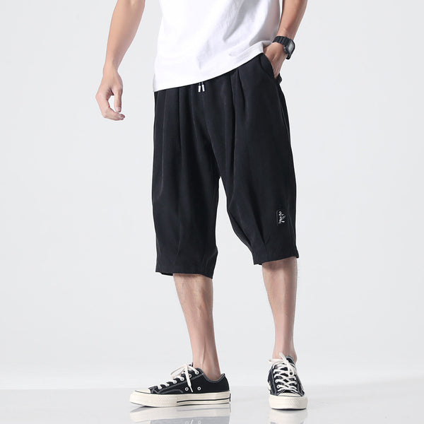 Pantalones Sueltos Rectos Delgados Media Pierna para Hombre