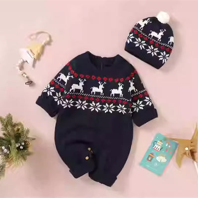 Enterizo Tejido para Bebé Diseño Reno Navideño - Perfecto para Primavera y Otoño - Image 3