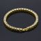 Tin Alloy Dorado Color Iced Bracelet Men's Hip Hop Chain Street Rock Jewelry Dorado 5mm8inch