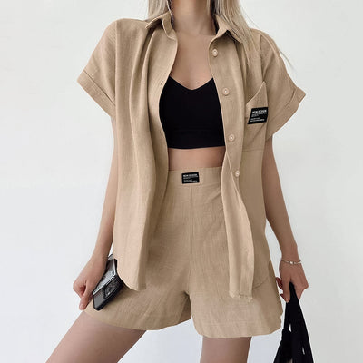 Conjunto Casual Mujer: Blusa Manga Corta y Shorts - Image 12