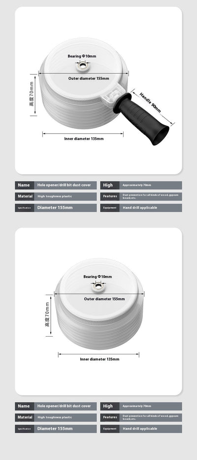 Taladro Percutor Eléctrico con Cubierta Antipolvo y Asa Ergonómica - Image 16