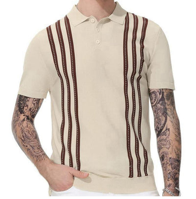 Polo Casual Manga Corta a Rayas para Hombre - Image 14