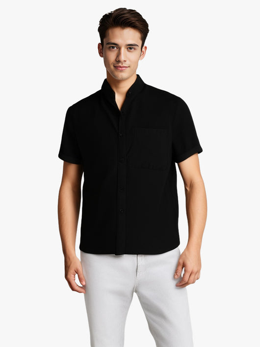 Camisa Casual de Lino y Algodón Transpirable para Hombre - Manga Corta - Image 8