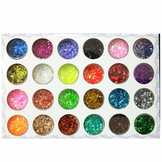 Brillo para Uñas 24 Colores - Purpurina Profesional
