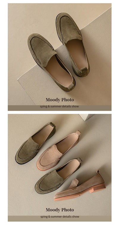 Zapatos Planos Mujer Otoño con Tacón Grueso y Punta Baja - Image 8