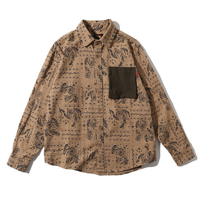 Camisa Retro Otoño Tendencia Campus Japonés Cashew - Image 5