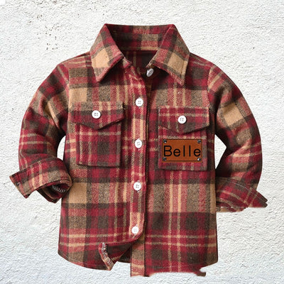 Camisa Infantil de Franela a Cuadros Patchwork - Image 10
