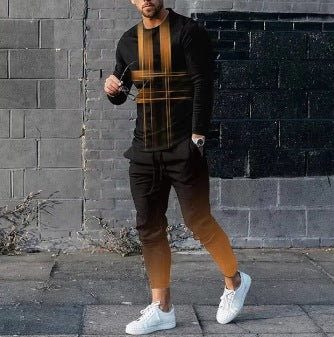 Traje Étnico Estampado de Manga Larga para Hombre - Image 21