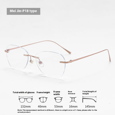Gafas Sin Marco de Personalidad Elegante para Mujer - Image 7