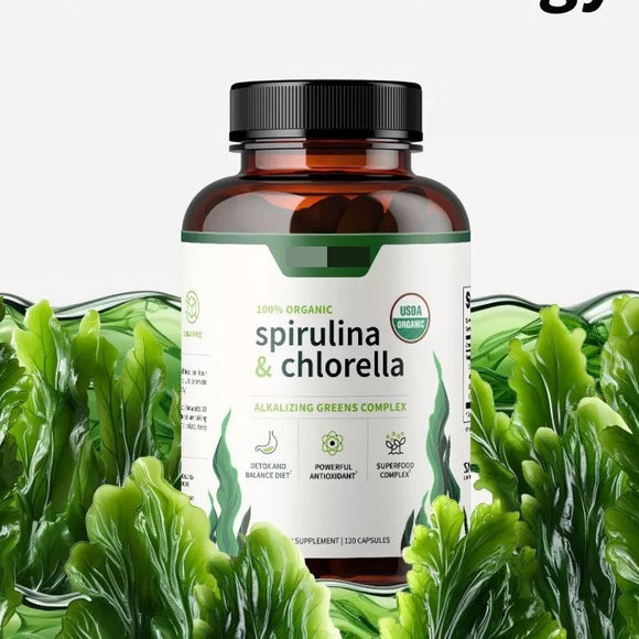Cápsulas de Chlorella y Spirulina Orgánicas