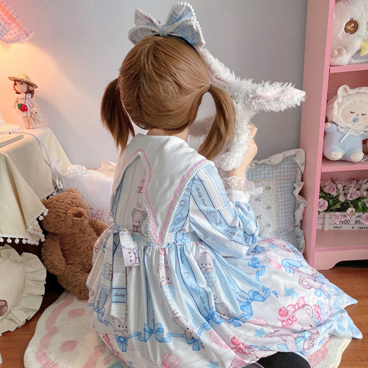 Vestido Lolita Soft Girl Osito Soñador de Manga Larga - Image 24