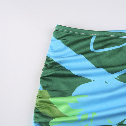 Conjunto de Dos Piezas: Blusa Estampada y Falda Corta - Image 22