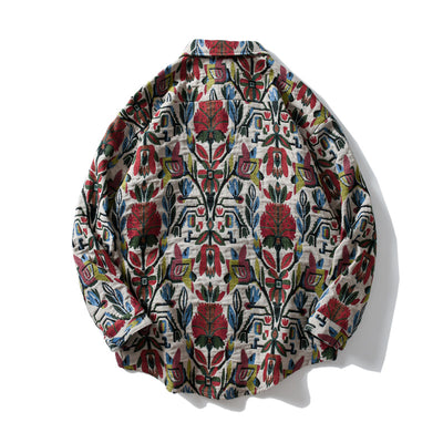 Camisa Étnica Retro Suelta para Hombre - Cálida y Versátil - Image 3