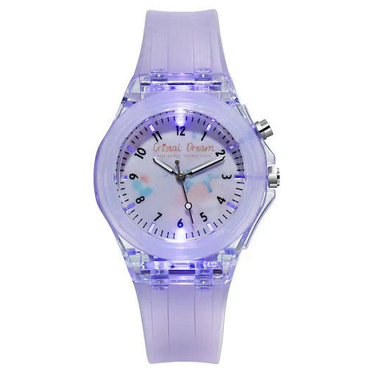 Reloj Infantil de Silicona con Luz y Patrón de Frutas - Image 7
