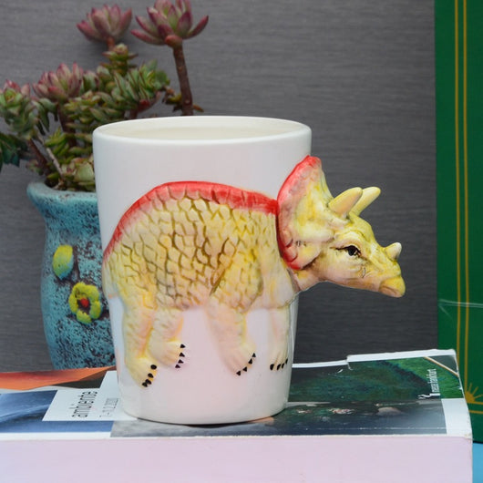 Taza de Cerámica 3D con Forma de Dinosaurio Pintada a Mano - Image 7