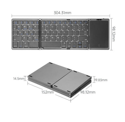 Teclado Inalámbrico Plegable con Touchpad para Móvil, Tablet y Laptop - Image 16