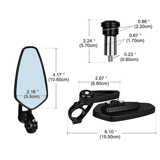 Espejo Retrovisor Modificado para Motocicleta - Espejo de Mano - Image 10