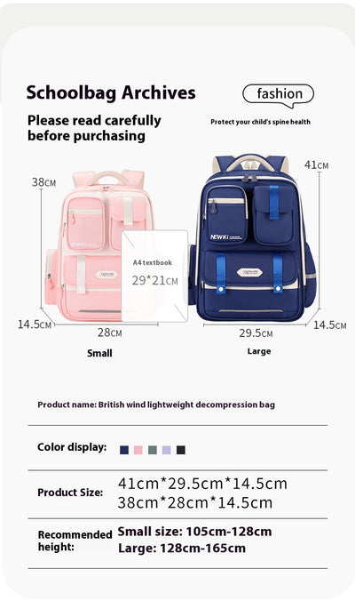 Mochila Escolar Ergonómica de Protección Espinal con Múltiples Compartimentos - Image 14