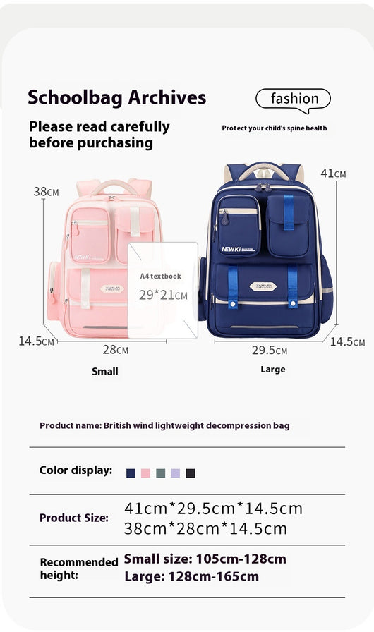 Mochila Escolar Ergonómica de Protección Espinal con Múltiples Compartimentos - Image 14