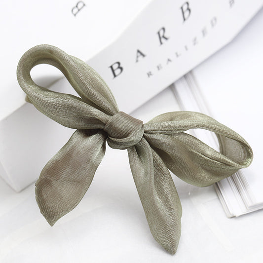 Pasador Coreano Doble Encaje con Tulle - Clip Primavera Color Sólido