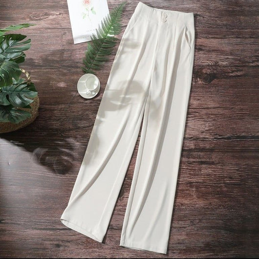 Pantalones Anchos de Cintura Alta en Gasa - Estilo Casual Elegante - Image 19