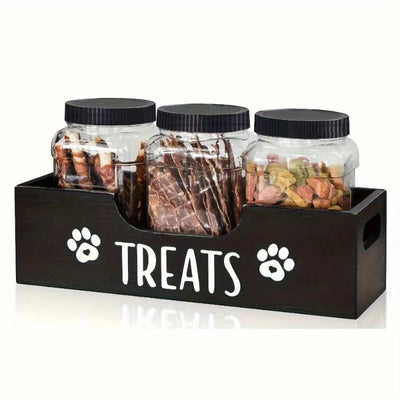 Caja Organizadora de Madera Maciza para Snacks de Mascotas - Image 5