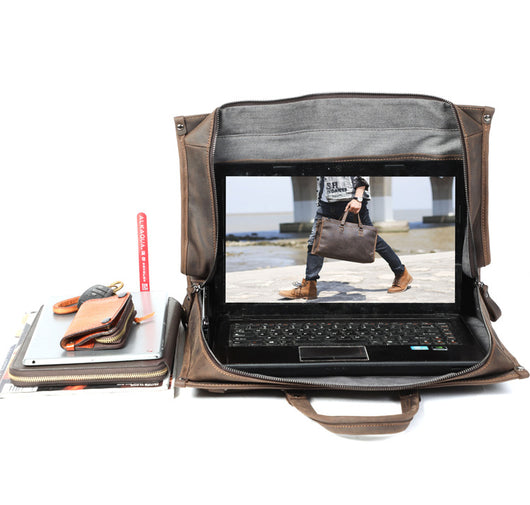 Maletín Ejecutivo de Cuero Genuino con Gran Capacidad para Laptop - Image 19