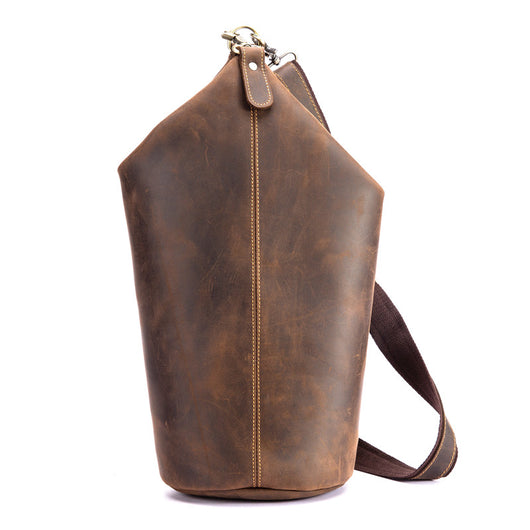 Bolsa Pecho Hombre Cuero Crazy Horse Vintage Envejecido - Image 4