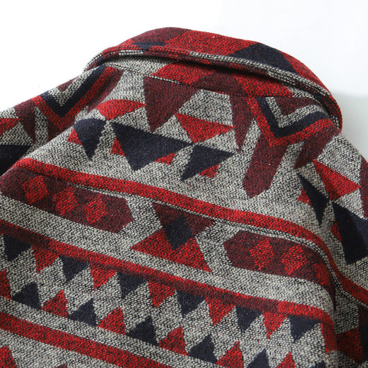 Abrigo Retro de Lana Gruesa Holgado para Hombre - Image 14