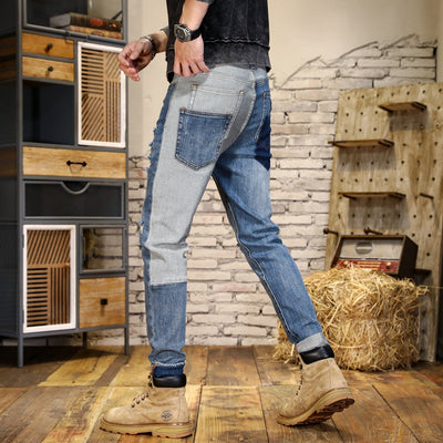 Jeans Slim Fit Rectos con Detalles de Rotos y Contraste de Color - Image 6
