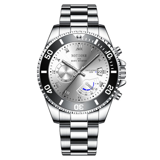 Reloj Deportivo Sumergible Verde Acero Inoxidable Calendario Luminoso Cuarzo - Image 13